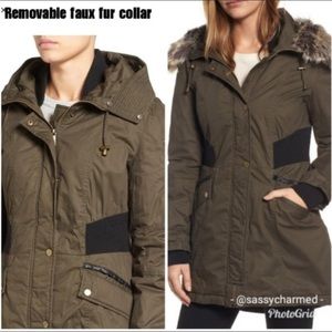 French Connection Knit Inserted Bomber Parka - size M